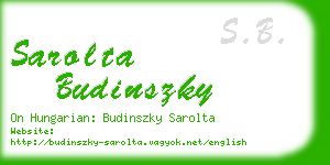 sarolta budinszky business card